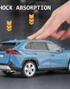 1:24 Scale RAV4 Camry Model Car Toy Metal Diecast Simulation Collection Sound & Light Vehicles Models Hobby Ornaments Gifts