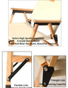 Outdoor Chair Camping Folding Portable Backrest Chair Camping Leisure Faux Wood Armrest Fishing Garden Chair