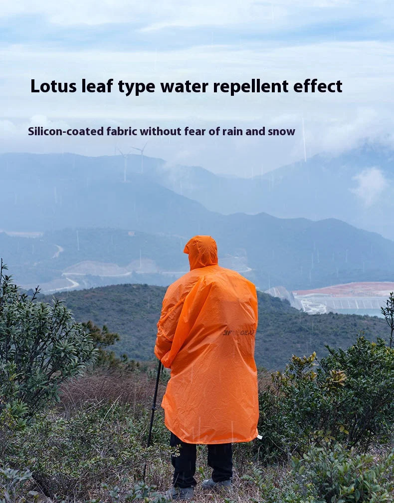 Ultralight Waterproof Zipper Raincoat for Hiking Camping and Travel