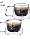 200ml Double Wall Glass Coffee Mug Heat-resistant Espresso Cup Thermo Insulated Cup For Latte Cappuccino Tea Drinkware Set