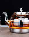 Induction Cooker Heat Resistant Glass Teapot Electromagnetic Furnace Multifunctional Filter Pot Gas Stove Kettle Tea Set