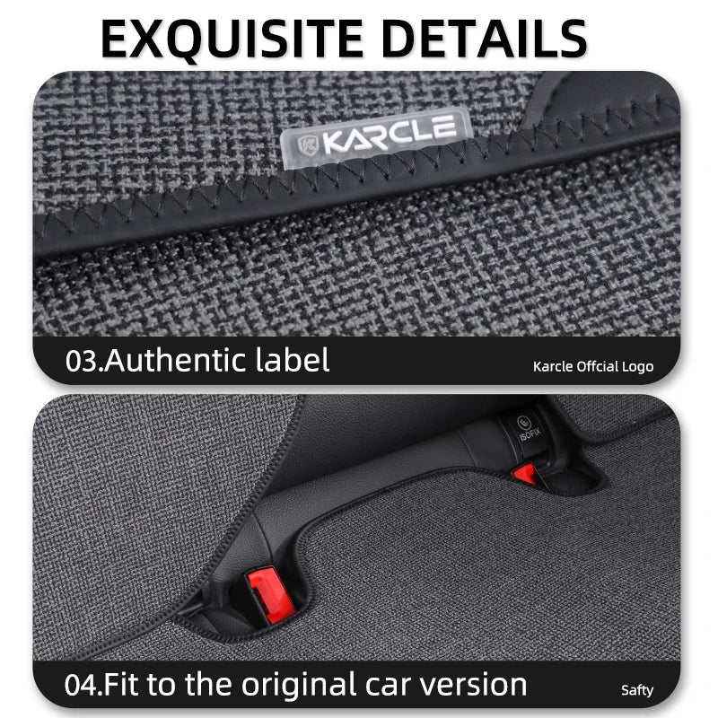 Karcle Car Seat Cover Linen Cotton Car Seat Cushion Soft Universal Auto Seat Cushion Chair Protector Auto Seats Cover Office Pad
