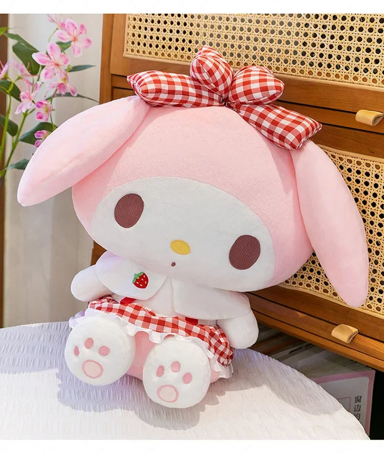 Kawaii 60cm Melody Plush Toy Sanrio Stuffed Doll Anime Soft Pillow Cute Gift Kids Birthday Xmas Plushie Stuffed Animal