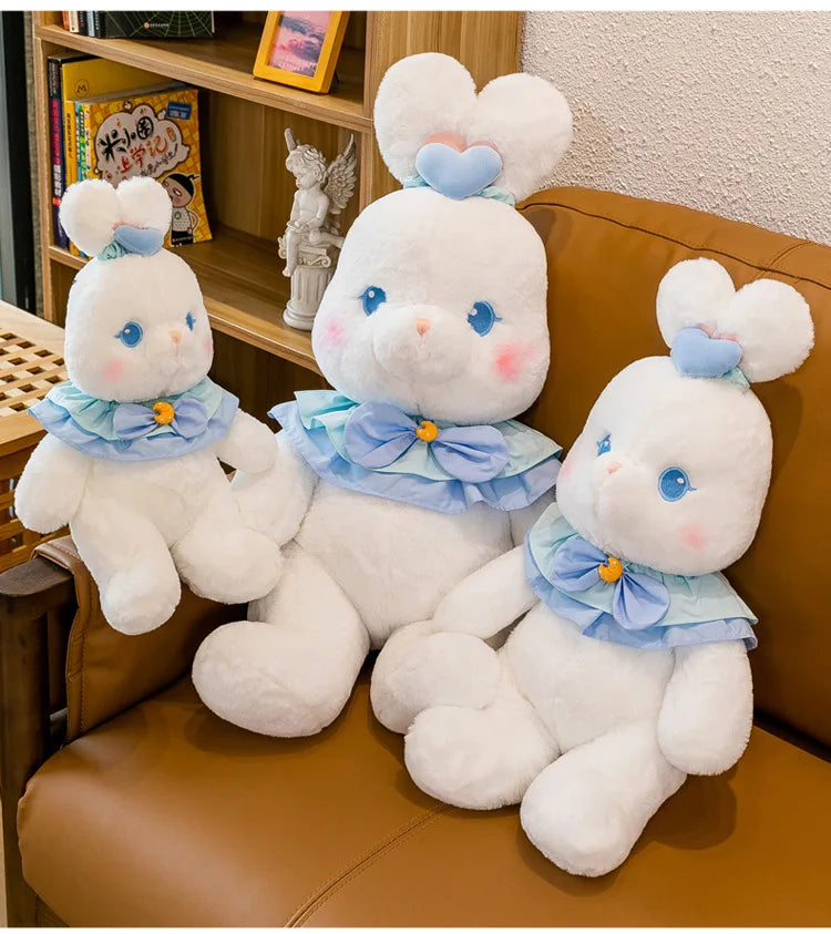 Kawaii Plush Toy Stuffed Doll Cute Rabbit Bear Couple Loli Bunny Pillow Soft Baby Bunny Doll for Kids Birthday Xmas Gift