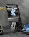 Dual Layer Rugged Protective Cover with Rotatable Belt Clip Screen Hinge Protection Case for Samsung Galaxy Z Flip 5