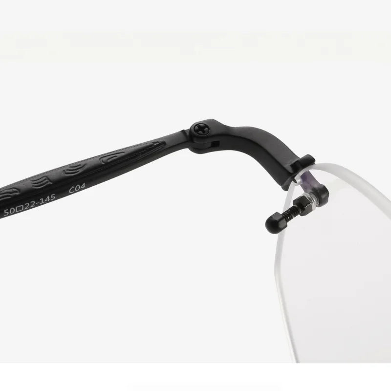 Luxury Lightweight Titanium Rimless Polygonal Eyeglasses Frames