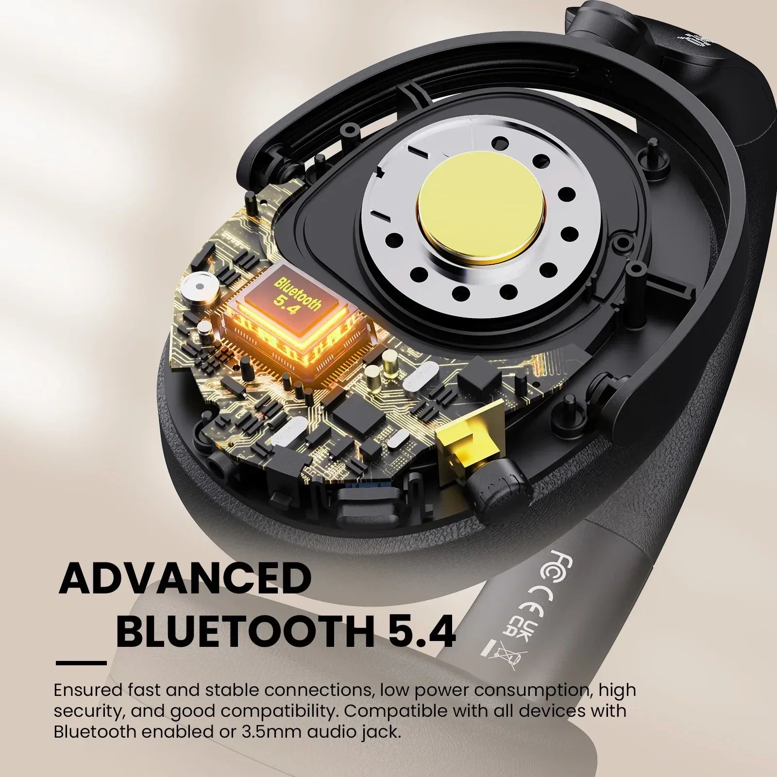 SuperEQ A200 ANC Wireless Bluetooth 5.4 Headphones Active Noise Canceling Over Ear Headset With ENC Mic Hi-Res Audio APP