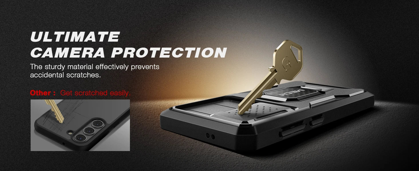 For Samsung Galaxy S24 Plus Case with Tempered Glass Screen Protector Full Body Protection Military Grade Shockproof Phone Case