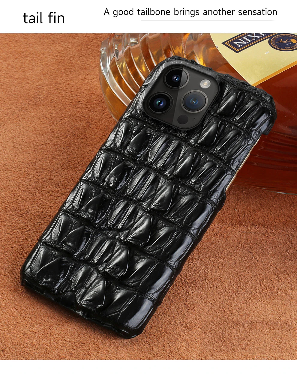 100% Genuine Crocodile Leather Phone Case For iPhone 16 15 14 Pro Max 15Pro 16 Plus Luxury Shockproof Back Cover