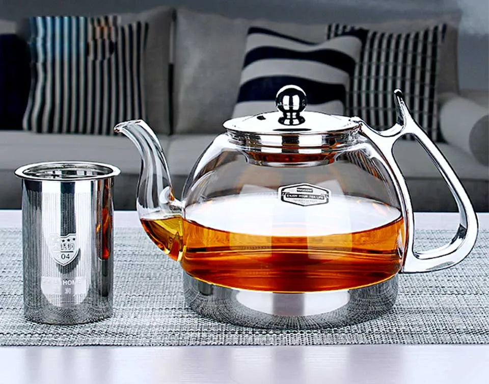Induction Cooker Heat Resistant Glass Teapot Electromagnetic Furnace Multifunctional Filter Pot Gas Stove Kettle Tea Set