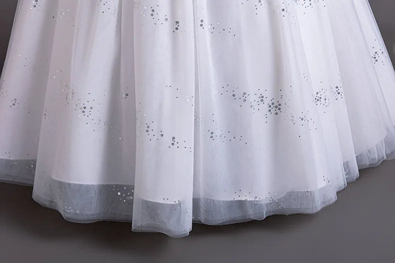 Christmas Girls Princess Ball Gown Fluffy Tulle Birthday Dress for Flower Girl Wedding Pageant Holiday Party Dress