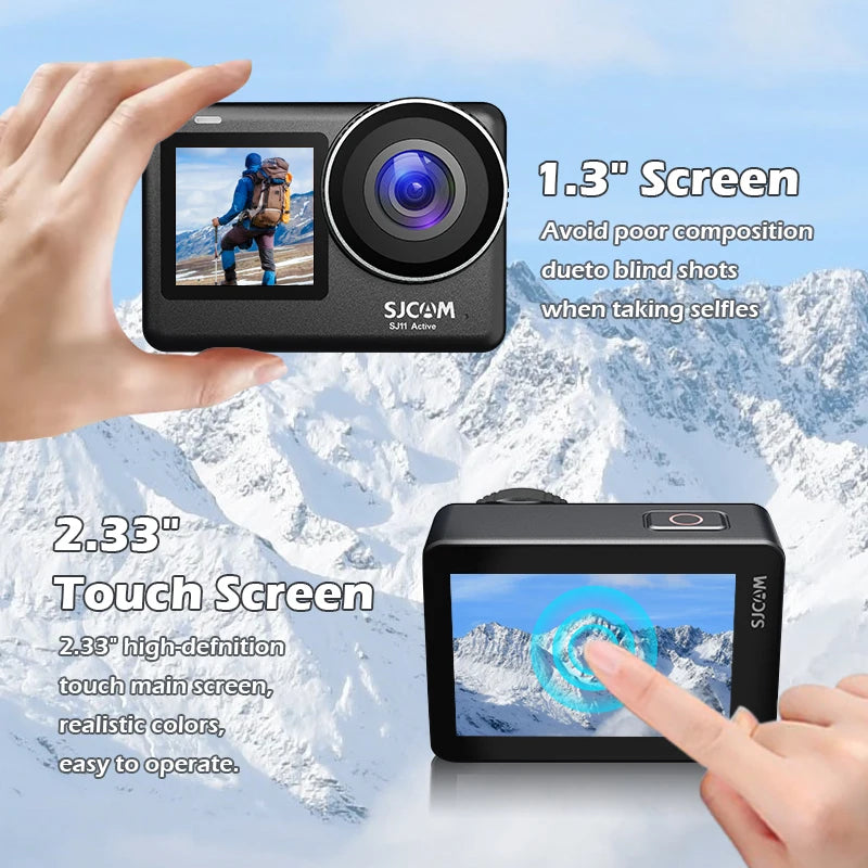 4K Action Camera with 2.33 Inch Touch Screen 5G WiFi HDR and 30M Waterproof Housing