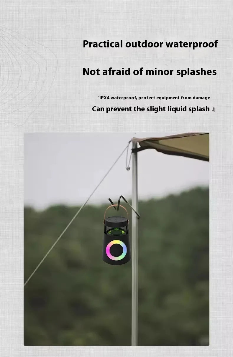 Wireless Bluetooth Speaker Outdoor Portable Camping RGB Color Light Rechargeable Wireless Speaker Home Party Music Player