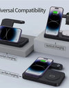 4 In 1 Wireless Charger Stand For iPhone 15 14 13 12 Samsung S23 S22 Ultra Note Galaxy Watch Foldable Fast Charging Station Dock