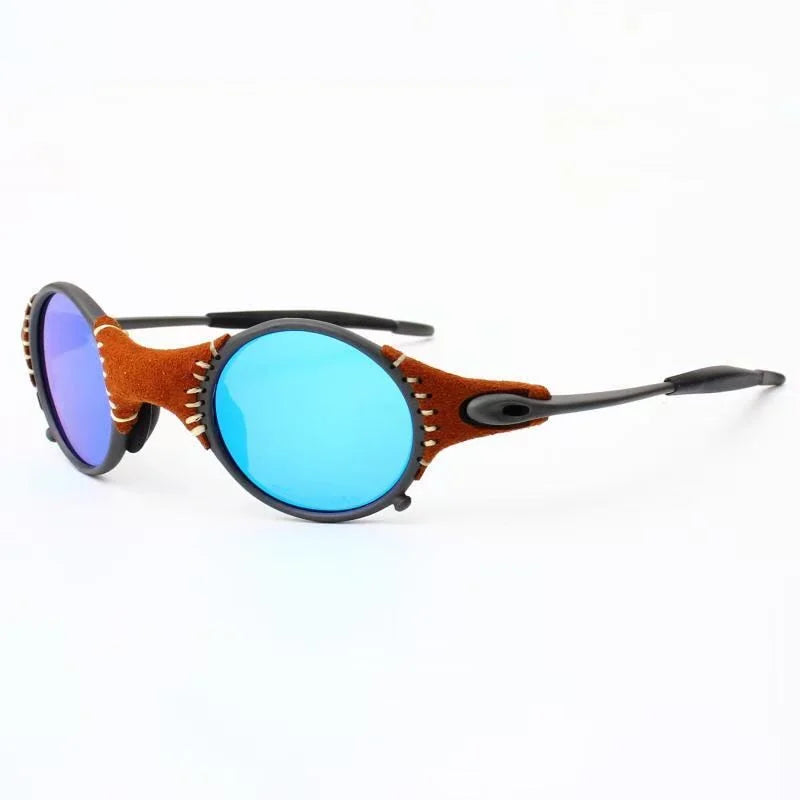 Polarized UV400 Cycling Sunglasses – Silver Metal Frame Fishing Riding Bicycle Eyewear