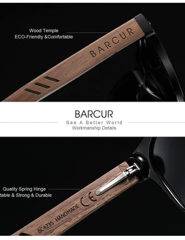 Design Wood Sun Glasses Man Natural Walnut Sunglasses Women Eyeglasses Polarizing Glasses UV Protection Eyewear