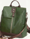 Backpacks PU Leather Travel Back Pack Ladies Large Capacity Shoulder Handbags
