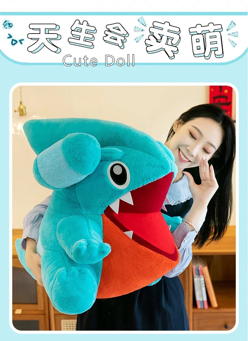 30/55cm Gible Pokemon Plush Toys Large Anime Doll Pillow Cartoon Griknot Gabite Pokémon Plushie Stuffed Gift for Kids Christmas