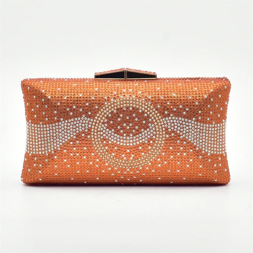 African Shoes and Bag Set for Party In Women Orange Color Italian Matching Shoes and Bag Set African Wedding Shoes and Bags