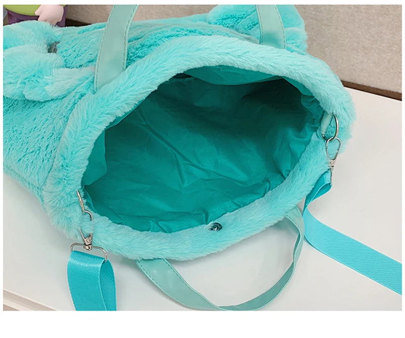 Kawaii Anime Character Plush Messenger Bag Soft Shoulder Bag