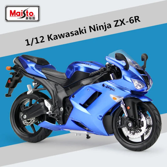 Diecast Kawasaki Ninja ZX6R Racing Motorcycle Model 1 to 12 Scale