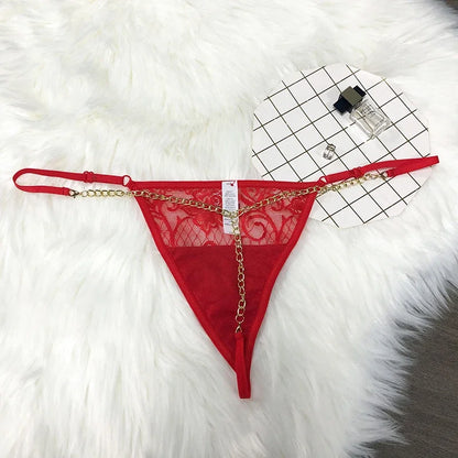 Customized Thong Name Women Personalized G-String Panties Crystal Letters Briefs Underwear Beach Pool Bikini Waist Chain