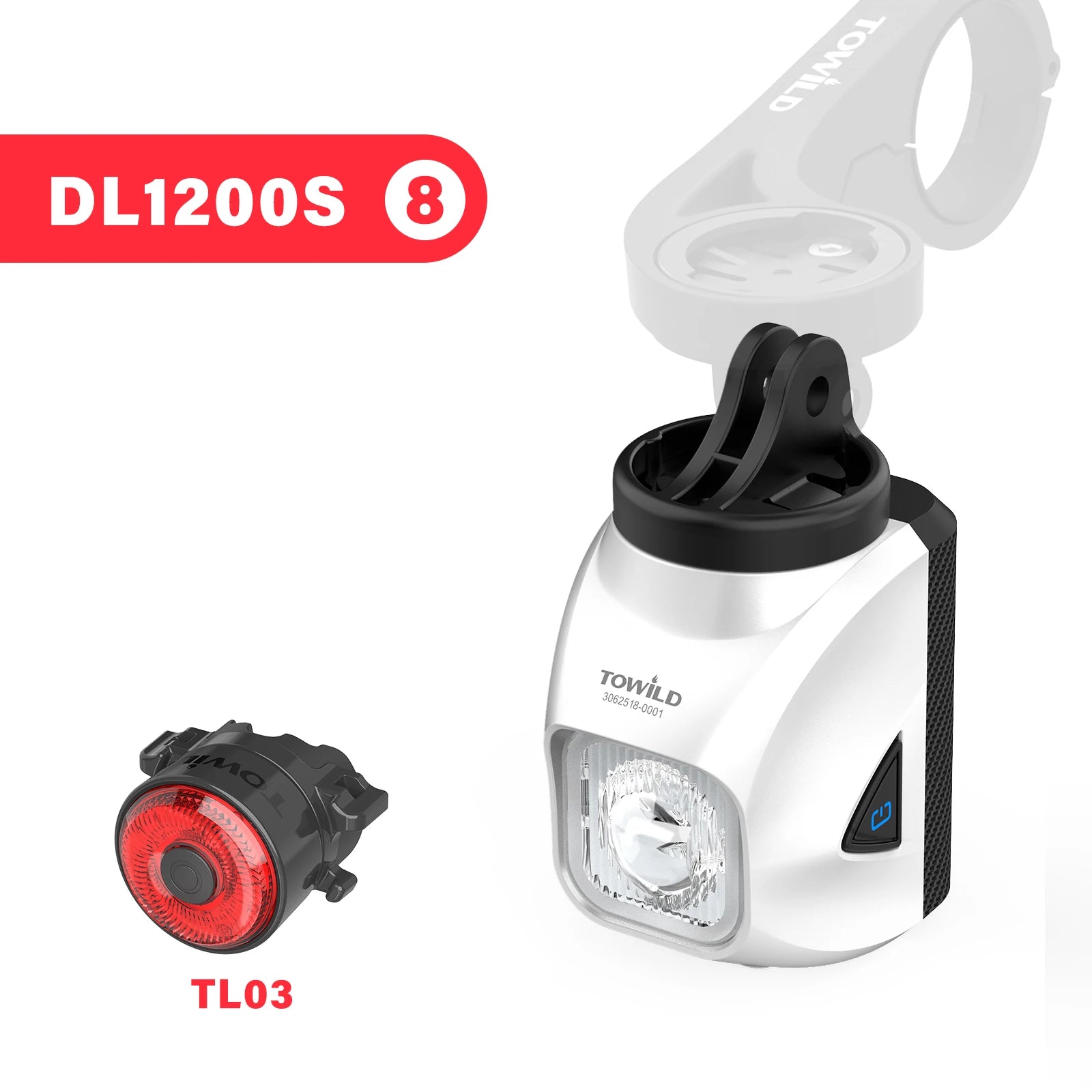 DL1200S Bicycle Light With Anti-Glare Cut-Off Line Beam 1500LM Rechargeable Led Bike Front Lights Mtb Cycling Headlights