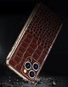 Genuine Leather Phone Case for iPhone 16 15 Pro Max 14ProMax Luxury Soft Edges Shockproof Camera Protection Cover