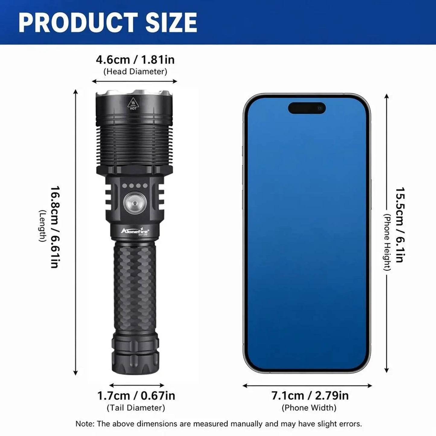 60W High Power Rechargeable LED Flashlight