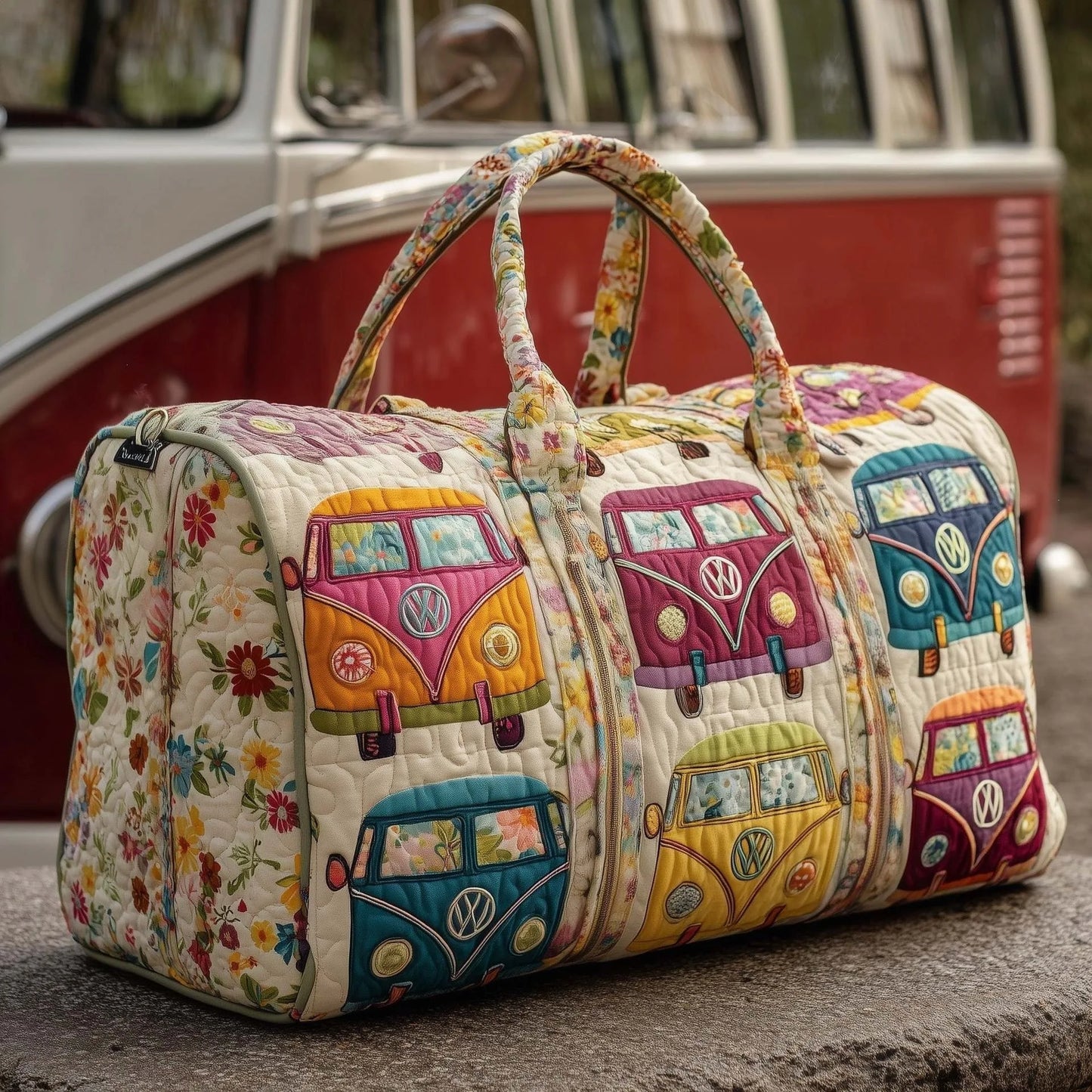 3D Bus Print Travel Duffle Bag Yoga Handbag