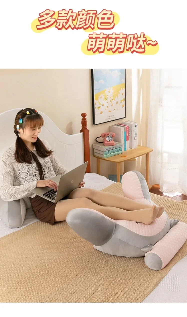 Kawaii Capybara Plush Pillow Cartoon Soft Stuffed Cute Large Backrest Cushion Lumbar Support Pillow Reading Pillow Soft Cushion