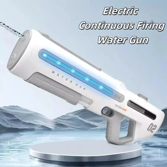 Pulse Electric Continuous Long-Range Water Gun Rechargeable Large Capacity Outdoor Water Blaster