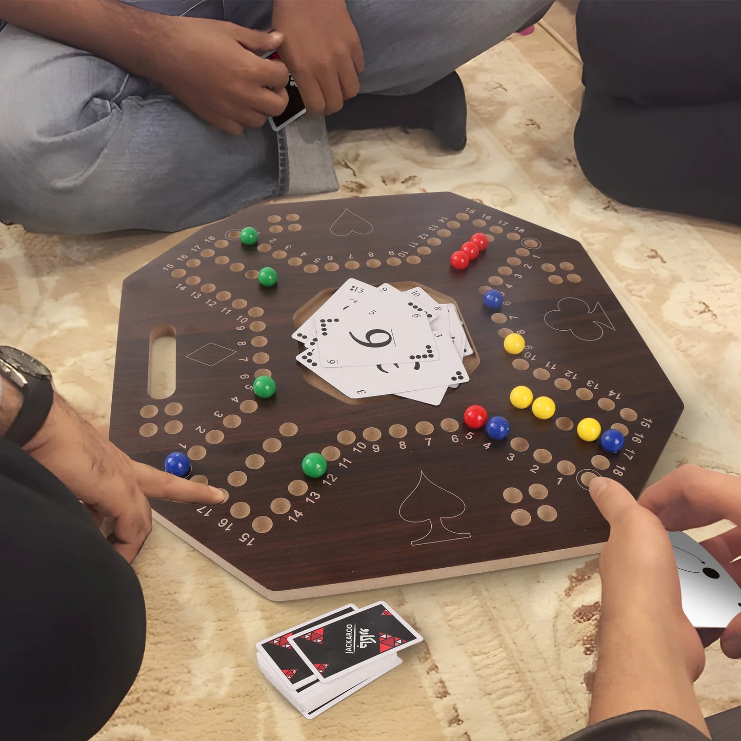 Jackaroo Board Game – 4 Player Wooden Strategy Game