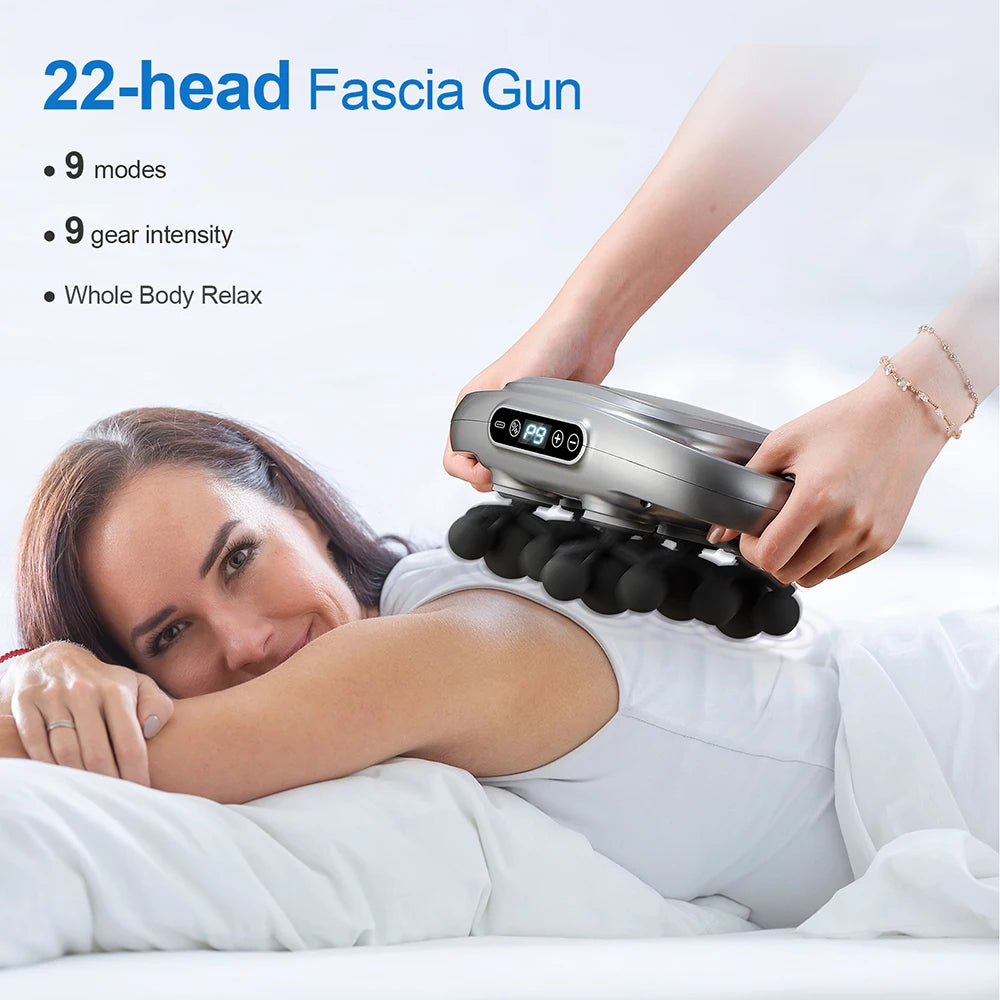 22-Head Fascia  High-Frequency Vibration Body Massage  Back and Waist Massager Neck Shoulder Massager Muscle masajeador