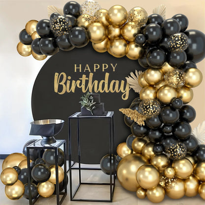 Black Gold Balloon Garland Arch Kit Birthday Party Decoarion Kids Birthday Party Supplies Baby Shower Anniversary Party Ballons