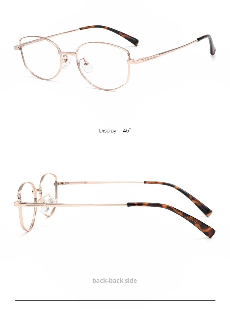Retro Alloy Blue Light Blocking Progressive Multifocal Prescription Glasses