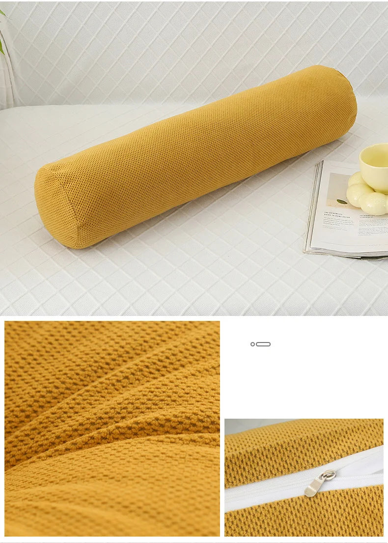Body Pillow Pregnancy Pillows Chin Lumbar and Leg Support Stomach and Back Sleepers Adjustable Bendable Roll Pillow for Sleeping