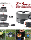 Camping Cookware Set Outdoor Portable Foldable Cookware Set Pot Cooking Kettle Set Tableware Hiking Picnic Equipment