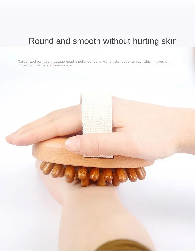 Body Anti Cellulite Brush Soothing Wooden Essential Oil Spa Air Cushion Massage Hair Comb Scalp Massage Brush Dead Skin Remover