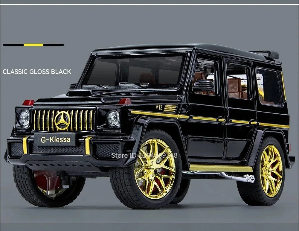 1:24 G63 GLE350 Toy Car Model Alloy Diecast Pull Back Doors Opened Sound Light Models Vehicle Toys for Boys Birthday Gifts