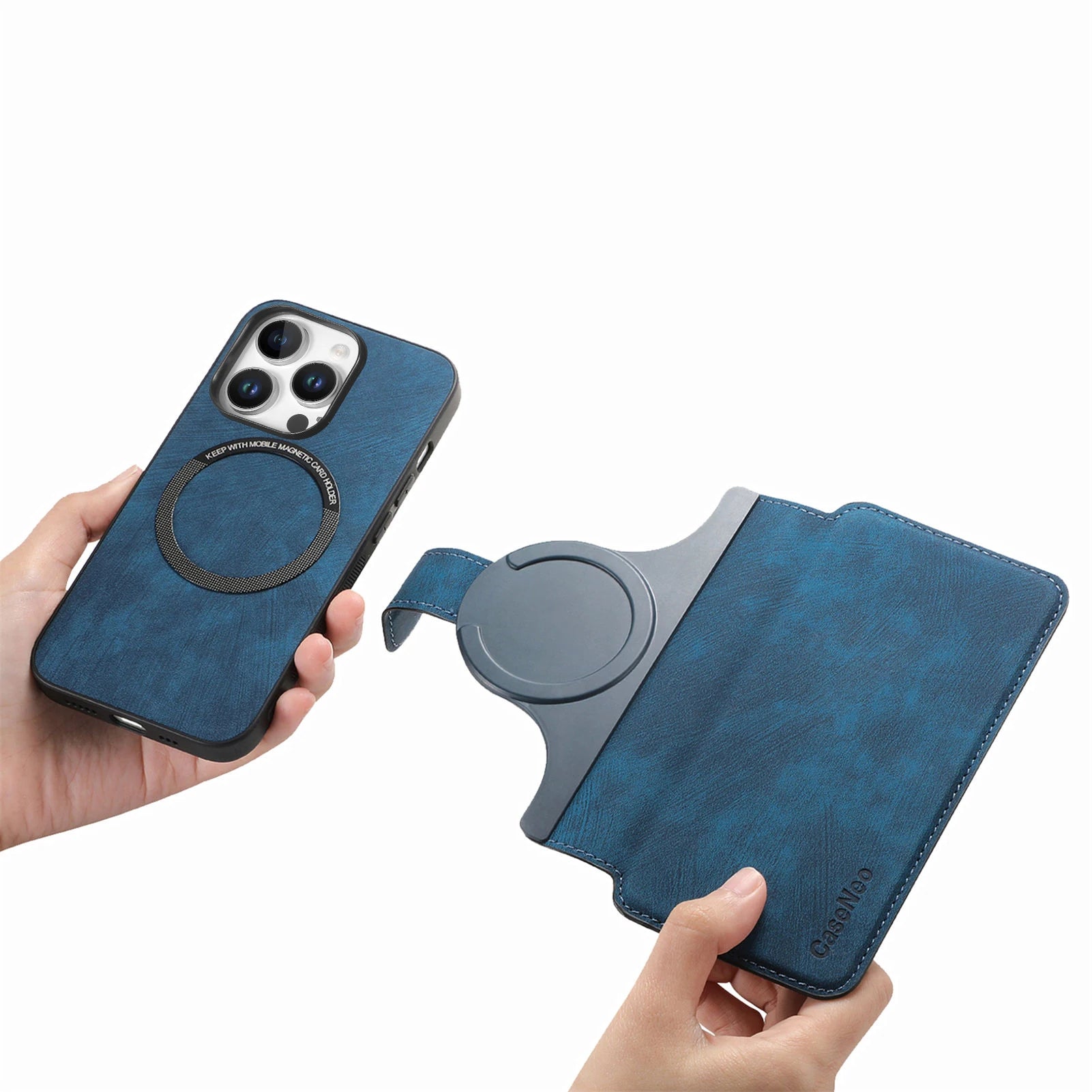 Flip Leather Wallet Case for iPhone 16 15 Pro Max 14 Plus 16E Magsafe  Detachable Card Slot Holder Cover