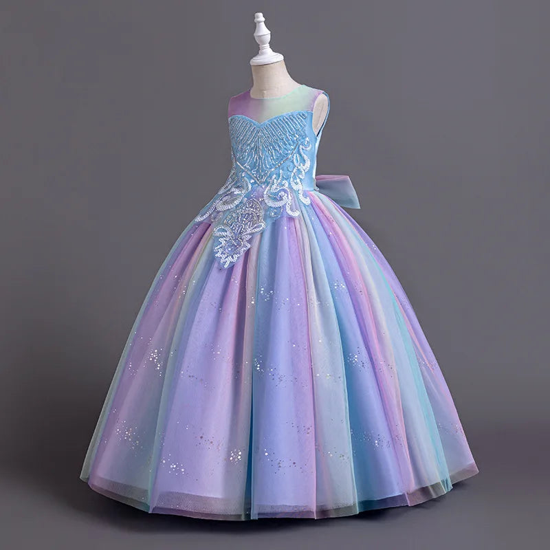 Girls Princess Ball Gown Fluffy Tulle Puffy Dress for Birthday Christmas Pageant Flower Girl Wedding Dress