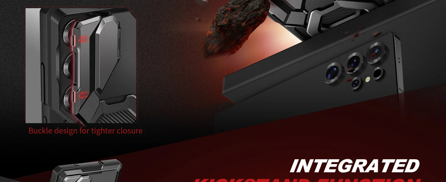 Case for Samsung Galaxy S25 Ultra with Privacy Screen Protector, MagSafe-Compatible Ring Stand, and Rugged Slim Design