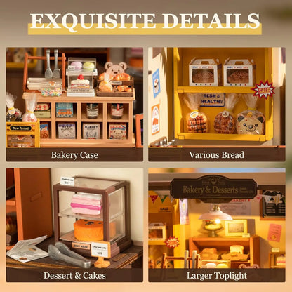 Becka's Baking House 3D Puzzle DIY Miniature Dollhouse Kit