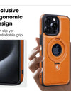 Leather for Magsafe Case For iPhone 16 15 Pro Max 14 Plus 16Pro Luxury Protection Magnetic Ring Holder Back Cover