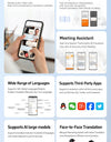 AI Voice Assistant Accurate Translator 140 Languages Video Photo Record Translate Simultaneous Interpretation Translation