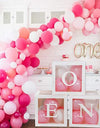 First Birthday Balloon Boxes For Party Decorations 1st Birthday Balloon Blocks Decor with ONE Letter Boy Girl Baby Shower Decor