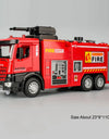 1:32 Ladder Truck Water Tanker Military Missile Rocket Launcher Trucks Model Toy Car Metal Diecast Sound Light Models Boys Gifts
