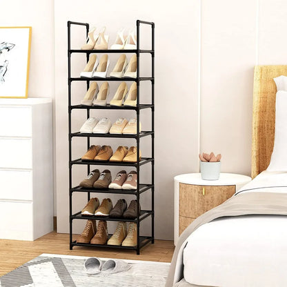 Assemble Standing Shoe Rack 3 Rows 23 Tiers Boots Storage Organizer Shelf Household Kitchen Holder Simple Metal Sneakers Cabinet