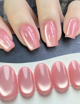 10ml Pink Glass Bead Cat  Gel Nail Polish Spring Moonlight Jelly Crystal Semi Permanent Soak Off Manicure